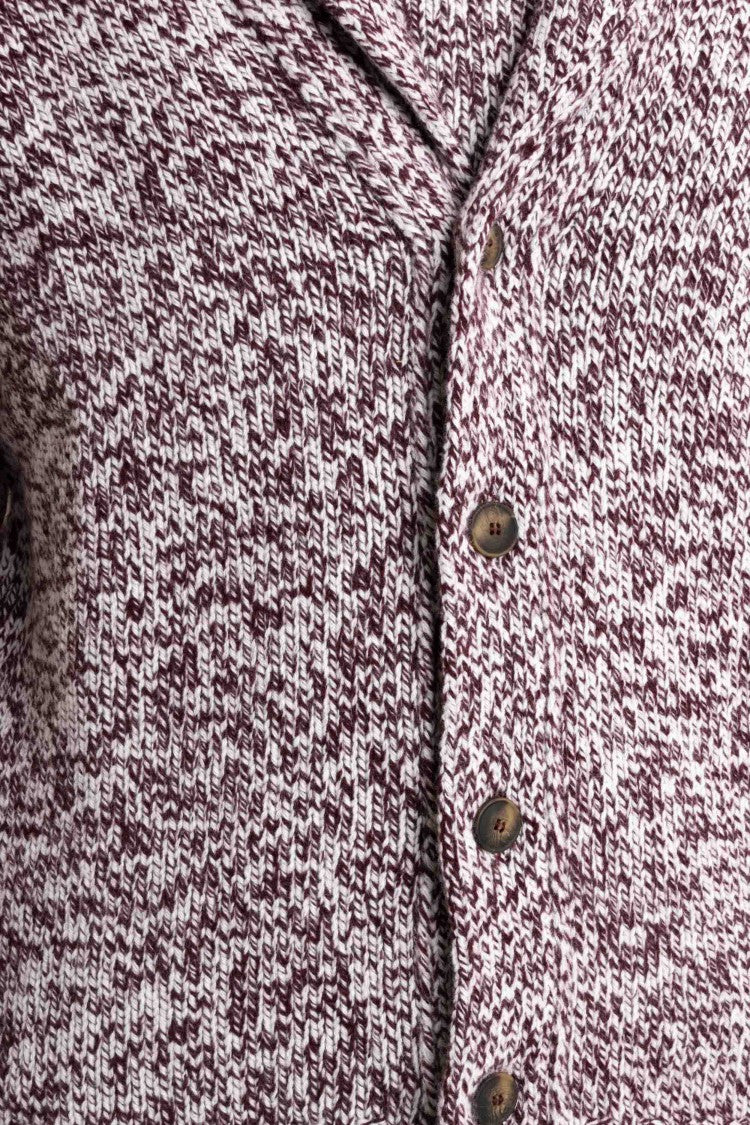 Barba Shawl Collar Virgin Wool Moulinè Sweater