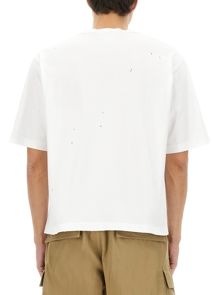 Dsquared2 Relaxed Fit White Graphic T-Shirt
