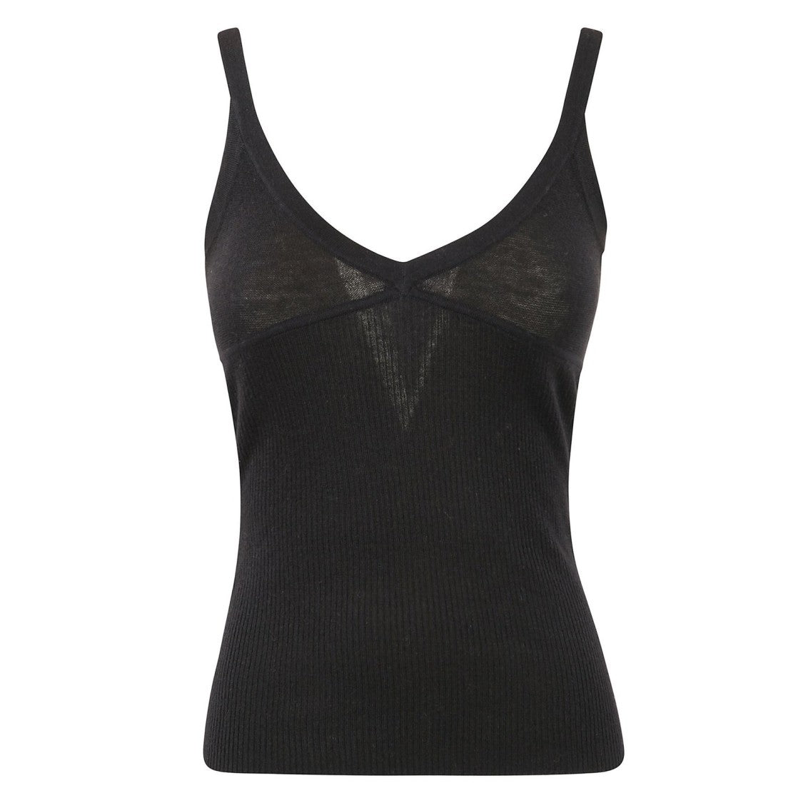 Max Mara Sleeveless Silk-Cashmere Top With V-Neckline