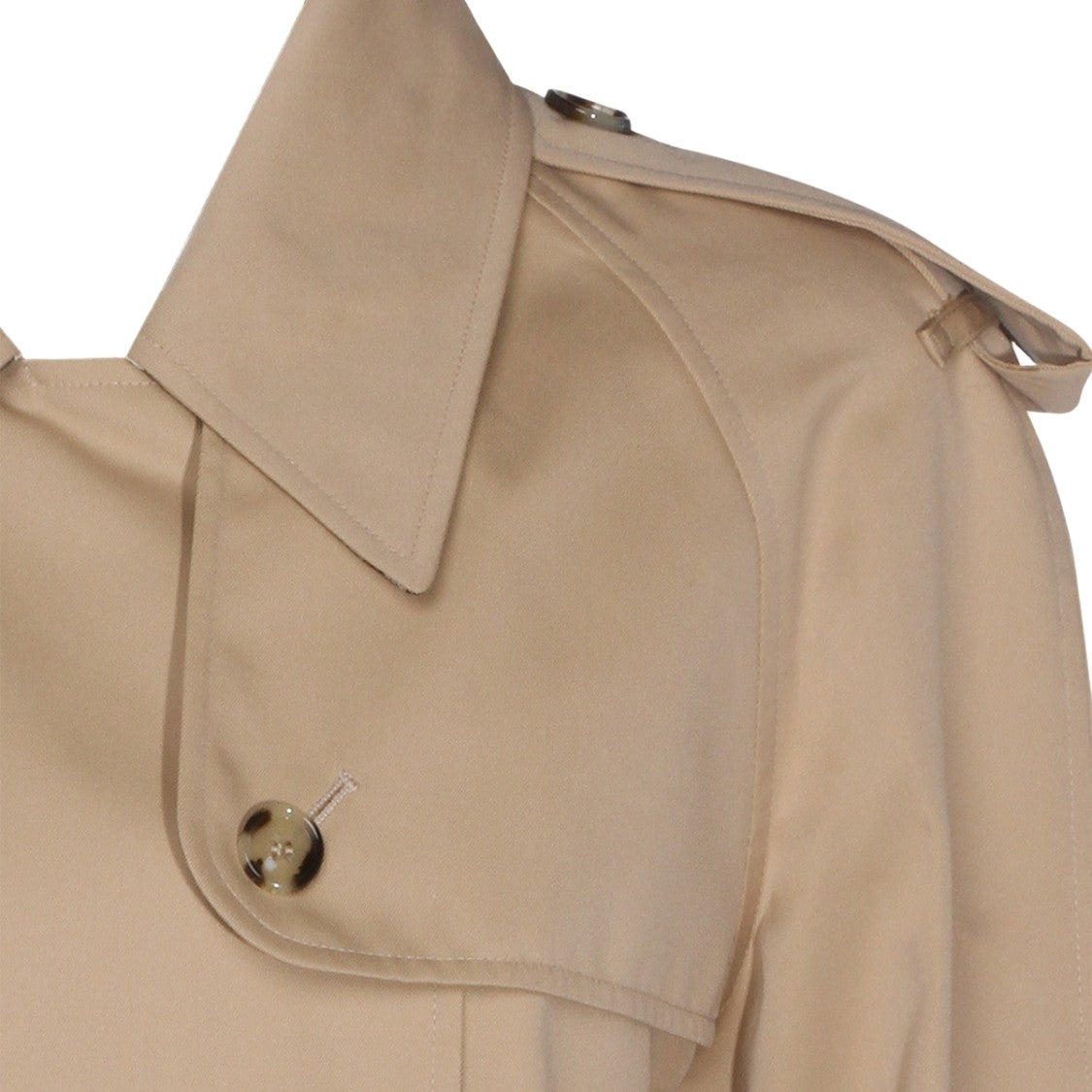 Burberry Cropped Double-Breasted Jacket With Tortoiseshell Buttons