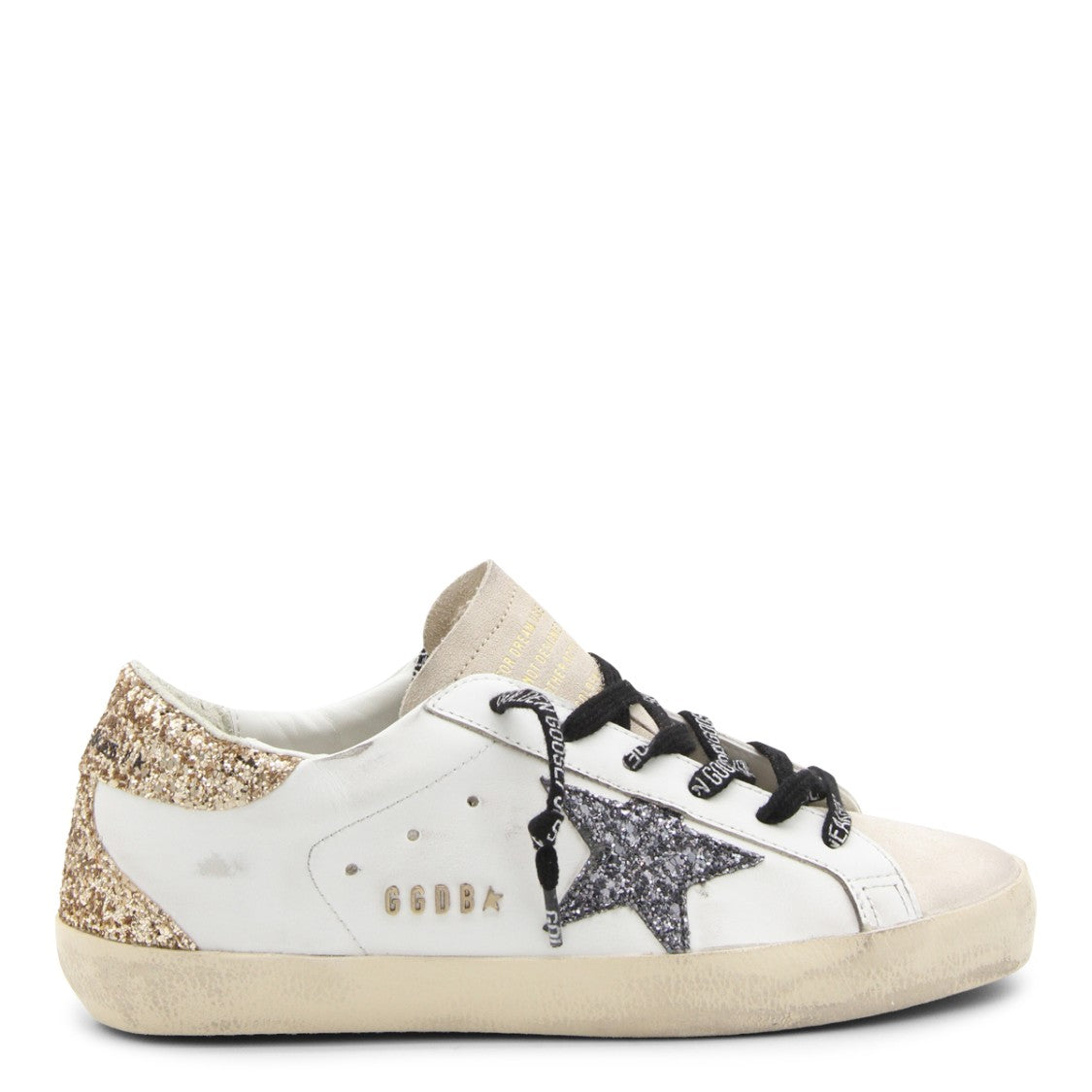 Golden Goose Worn-In White Leather Sneakers