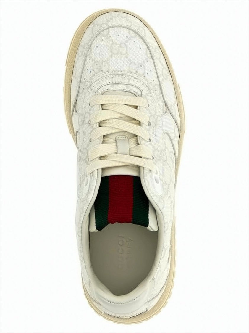 Gucci Canvas Sneakers With Monogram Pattern