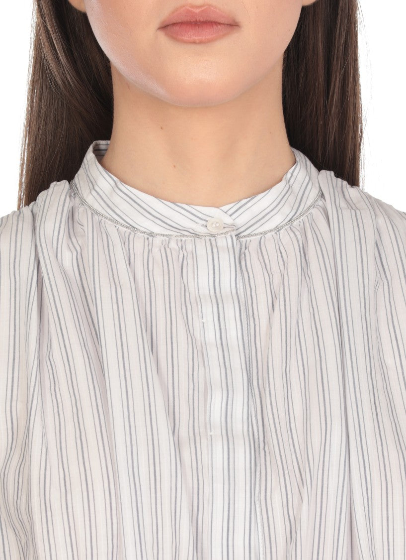 Peserico White Cotton Blouse