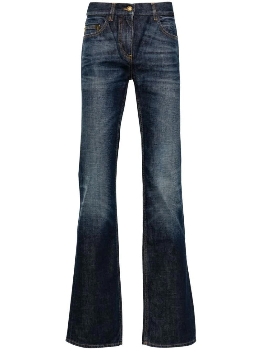 Palm Angels Blue Straight Leg Five Pocket Denim Jeans