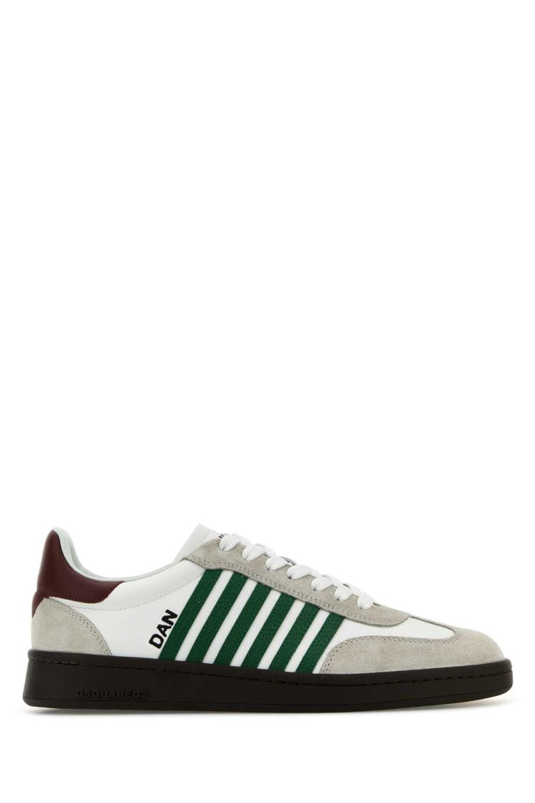Dsquared2 White Leather Boxer Sneakers