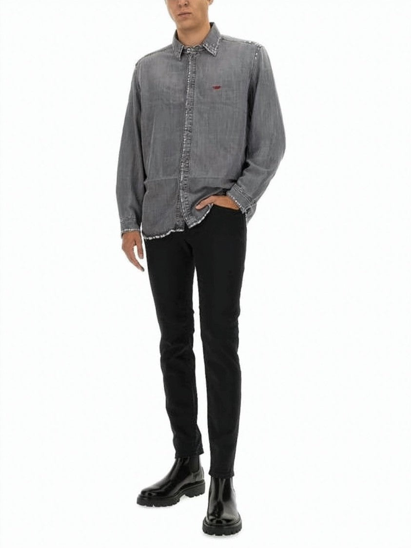 Diesel Slim-Fit Jeans In Black With Tapered Ankle