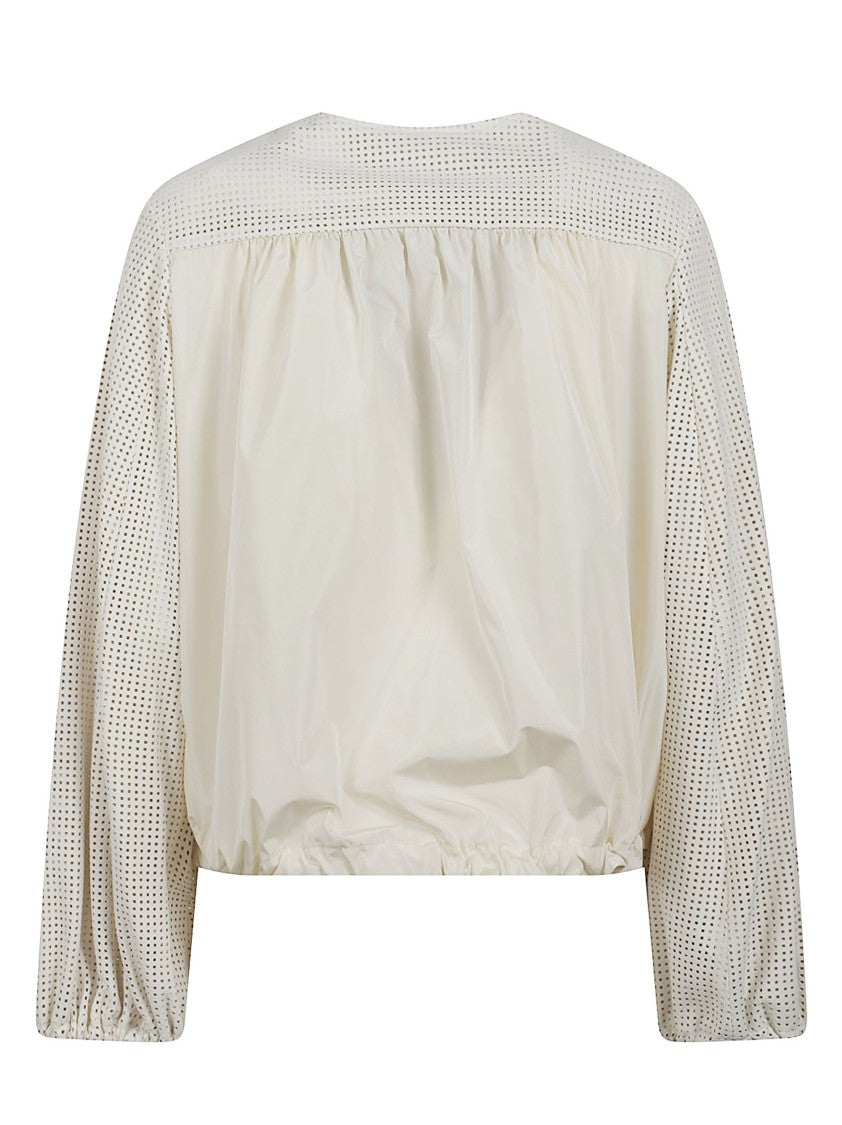 Fabiana Filippi Perforated Suede Jacket With Fitted Silhouette