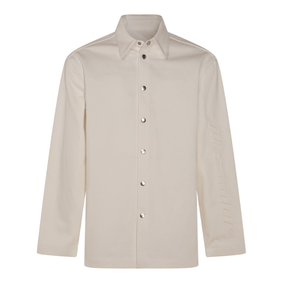 Jil Sander Minimalist Straight-Silhouette Shirt With Metallic Button Closure