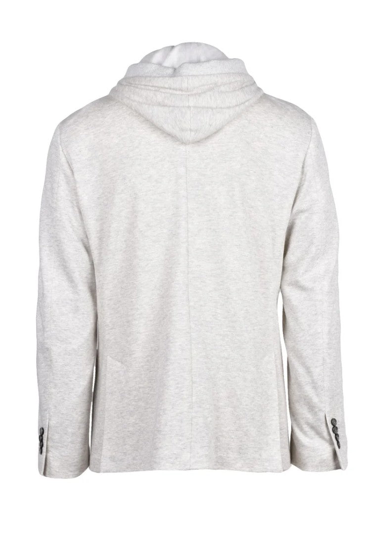 Eleventy Sweatshirt Jacket Buttons - Light Grey