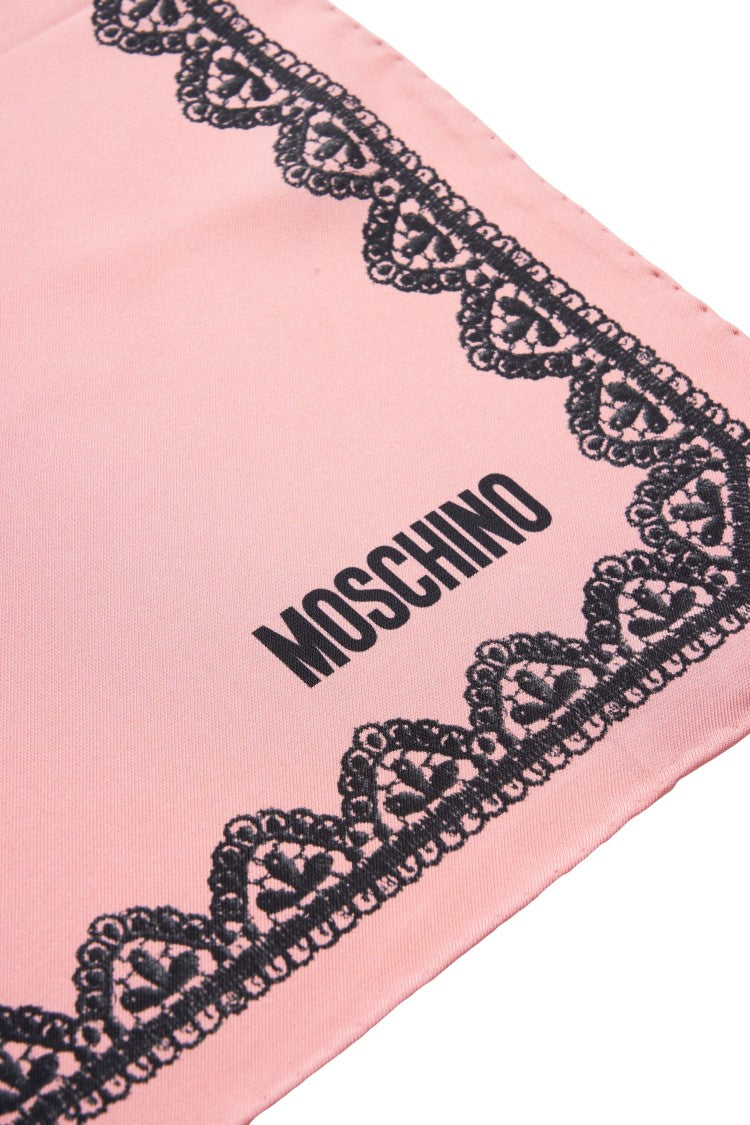 Moschino Silk Scarf With Lace Pattern