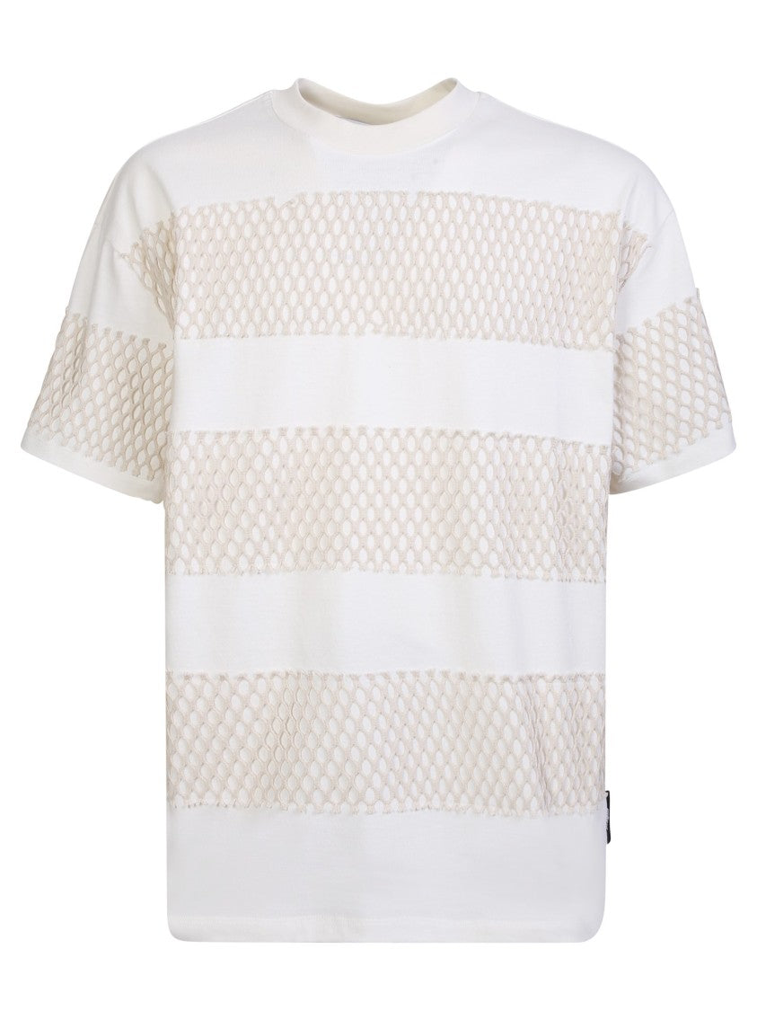 Msgm Net Inserts White T-Shirts
