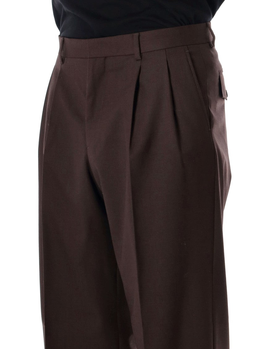 Sunflower Wide Pleated Pants With Relaxed Fit And Double Front Pleats