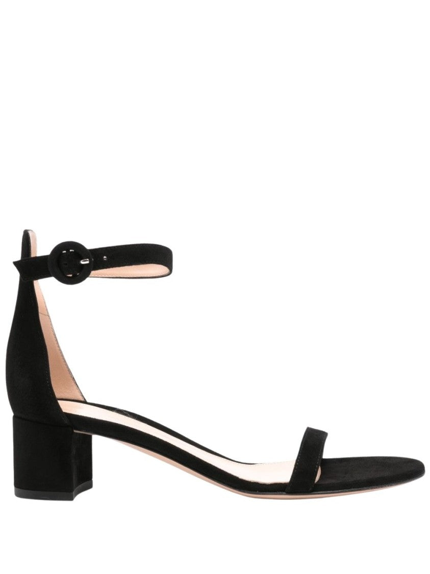 Gianvito Rossi Black Suede Sandals