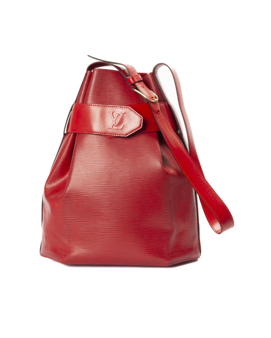 Louis Vuitton Red Epi Mm Sac D'epaule