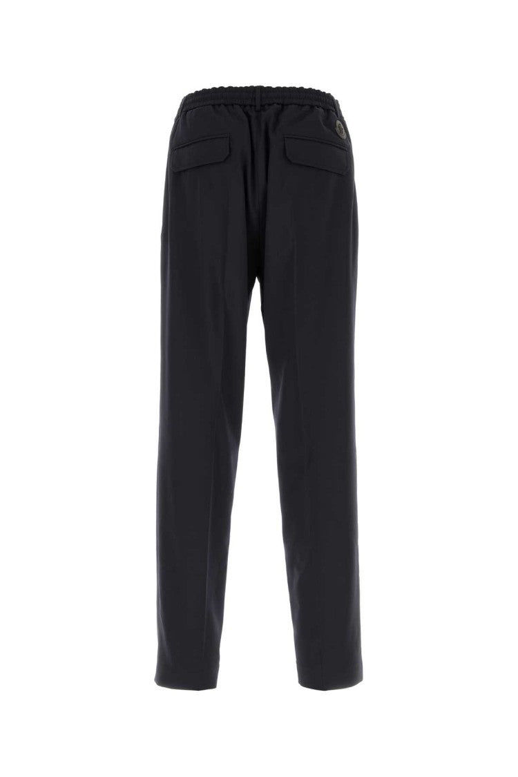 Moncler Midnight Blue Stretch Wool Blend Pant