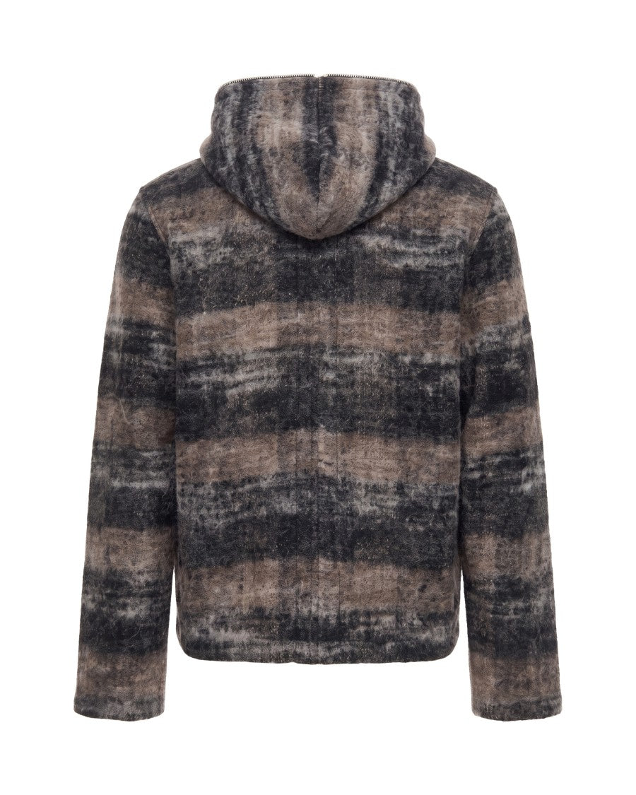 Our Legacy Woods Check Hooded Wool-Blend Zip-Up Hoodie