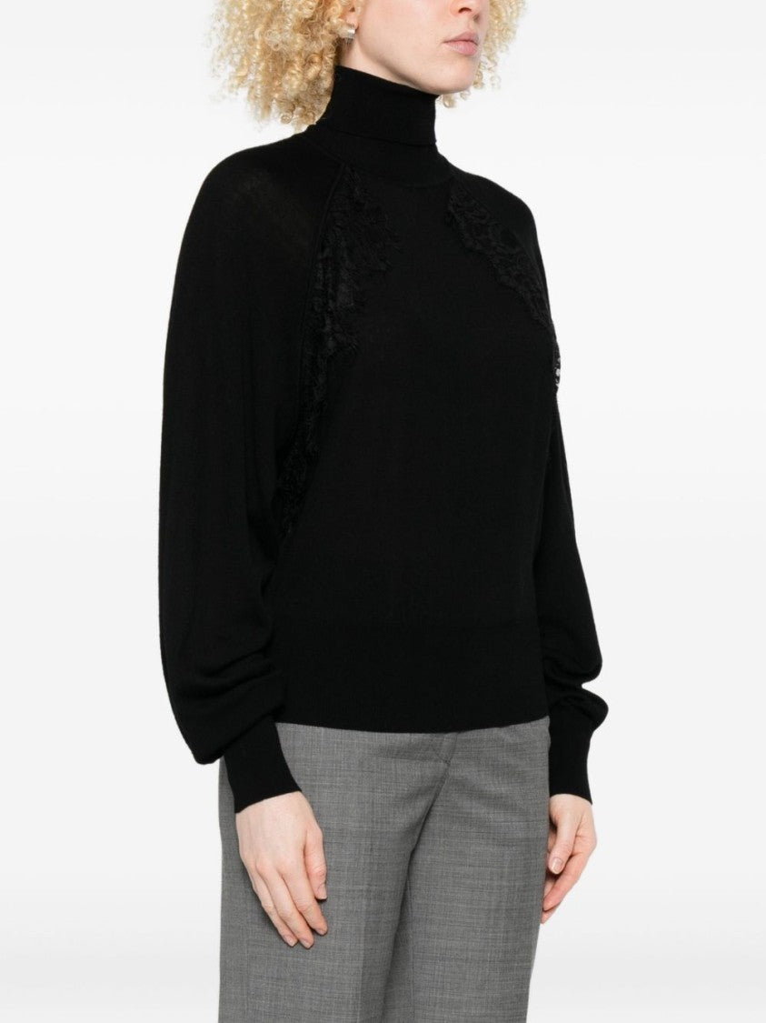 Liu Jo High Turtleneck Black Wool Sweater