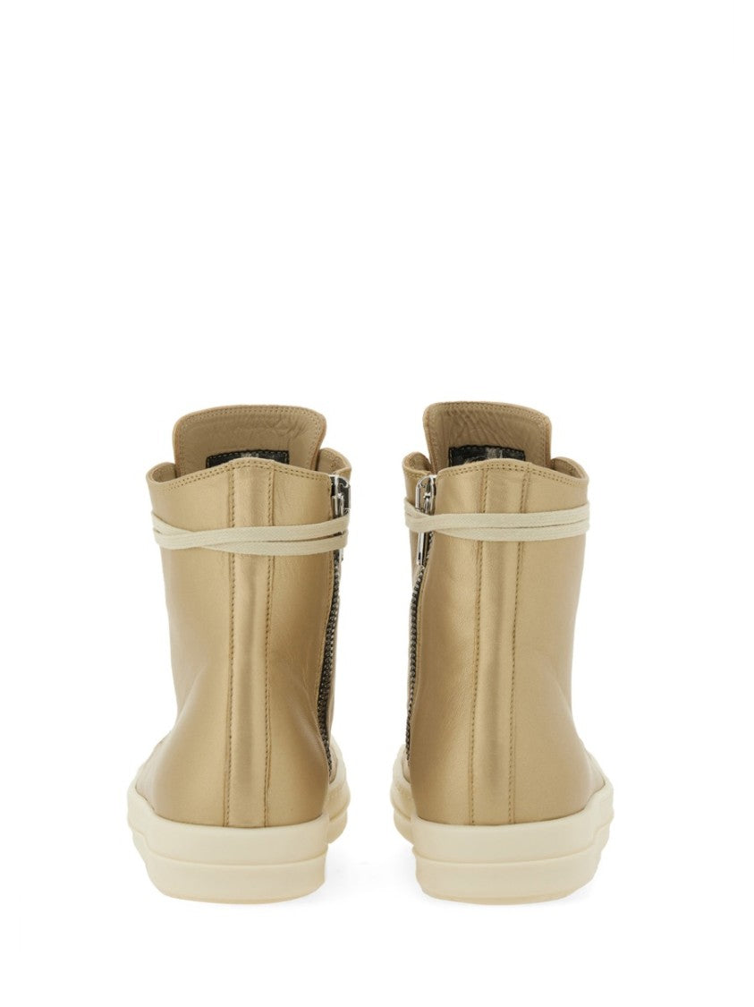 Rick Owens High-Top Sneakers With Smooth Leather Upper And Chunky Sole