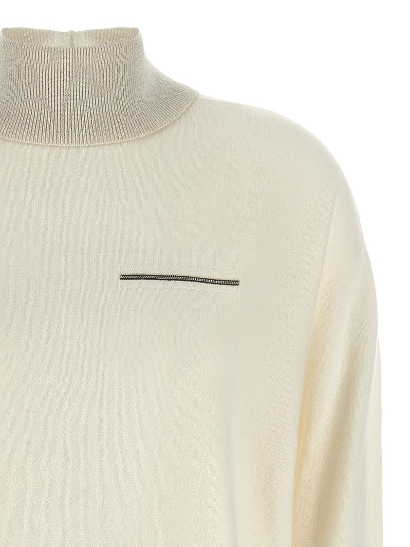 Peserico Lurex Details Turtleneck Sweater