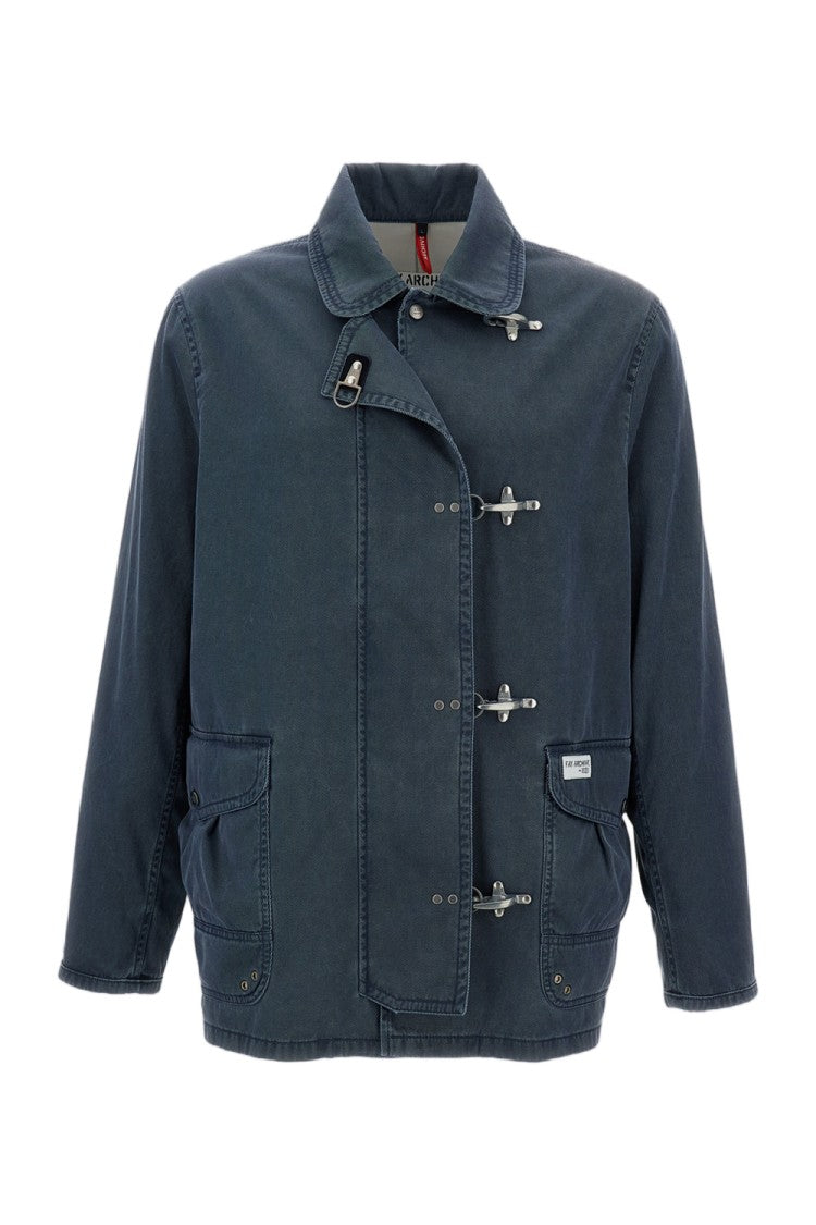 Fay Iconic 4 Ganci Resinated Cotton Twill Jacket