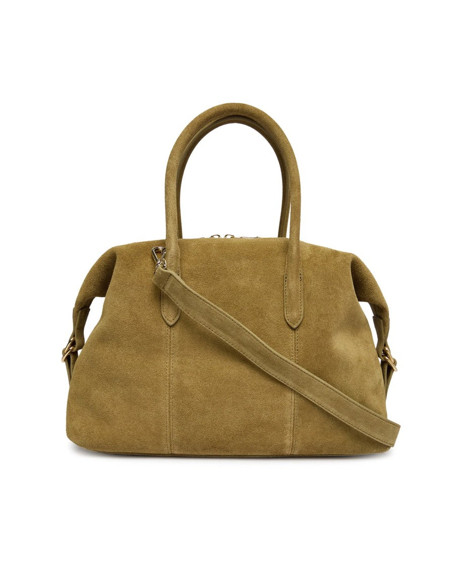 Patrizia Pepe Olive Suede Bag