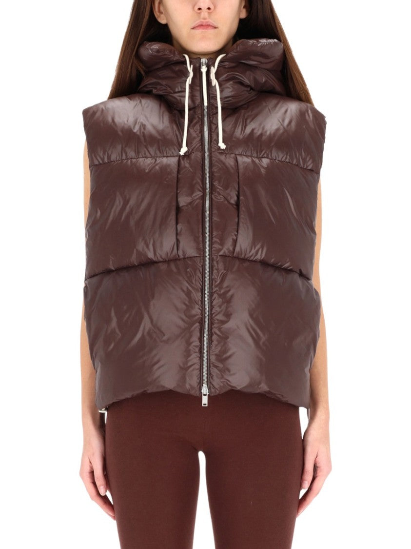 Jil Sander Glossy Quilted Sleeveless Padded Vest