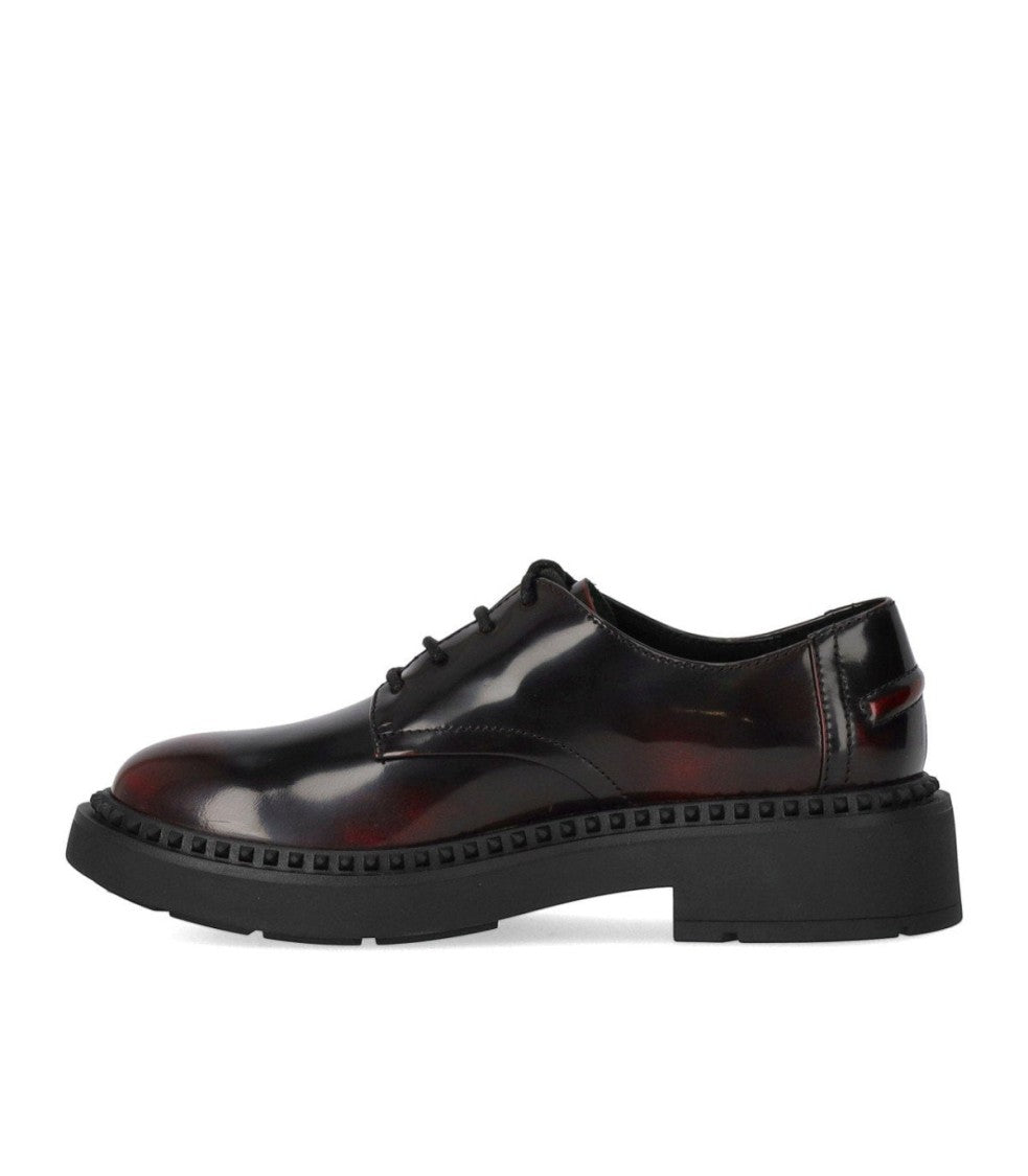 Ash Mercury Black/Burgundy Lace-Up Shoe