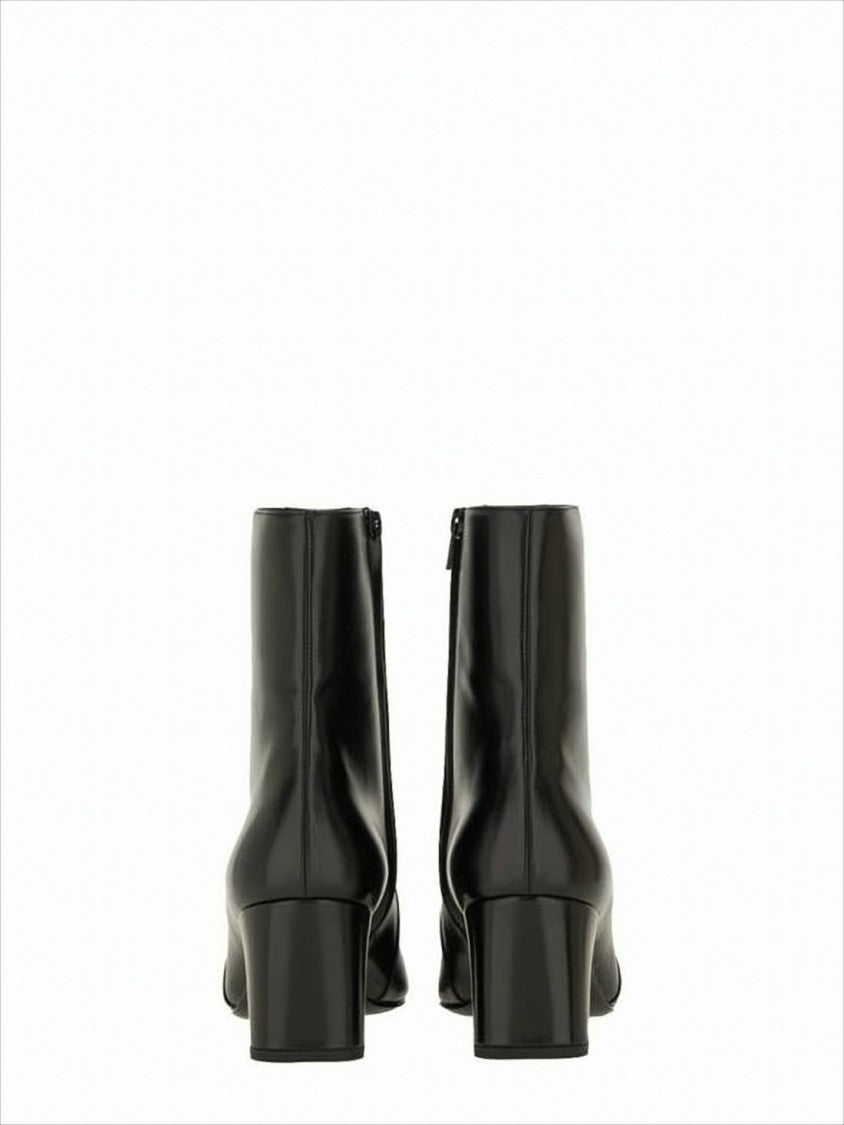 Saint Laurent Mid-Height Block Heel Ankle Boots