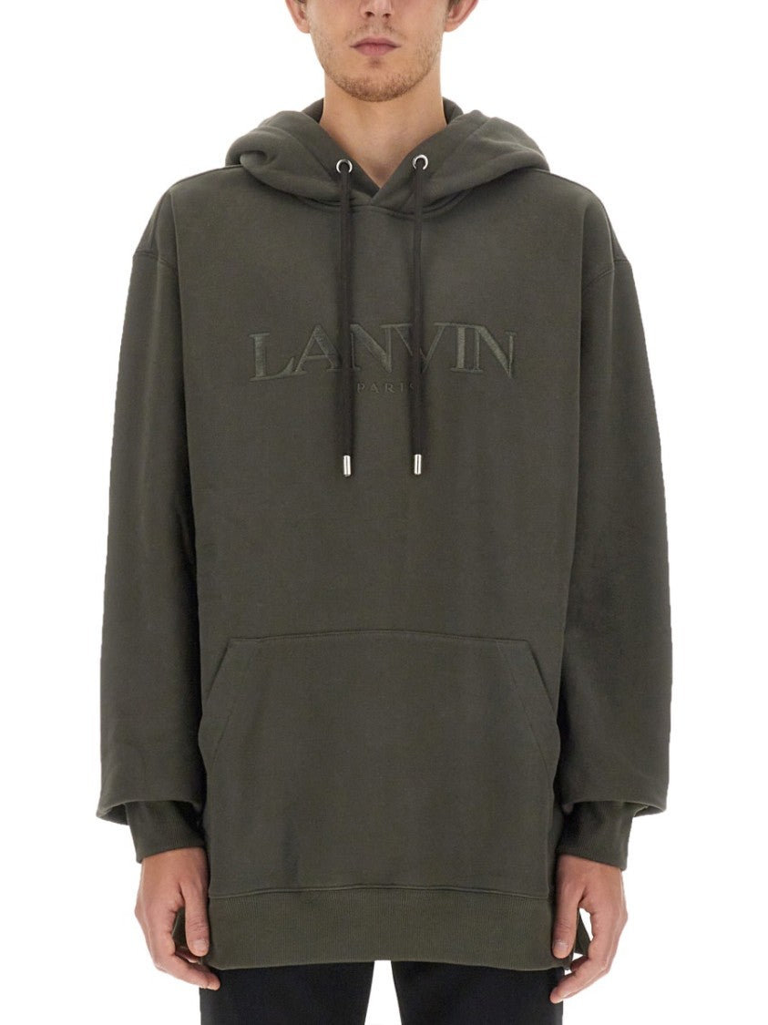 Lanvin Relaxed Fit Oversized Sweatshirt With Embossed Logo