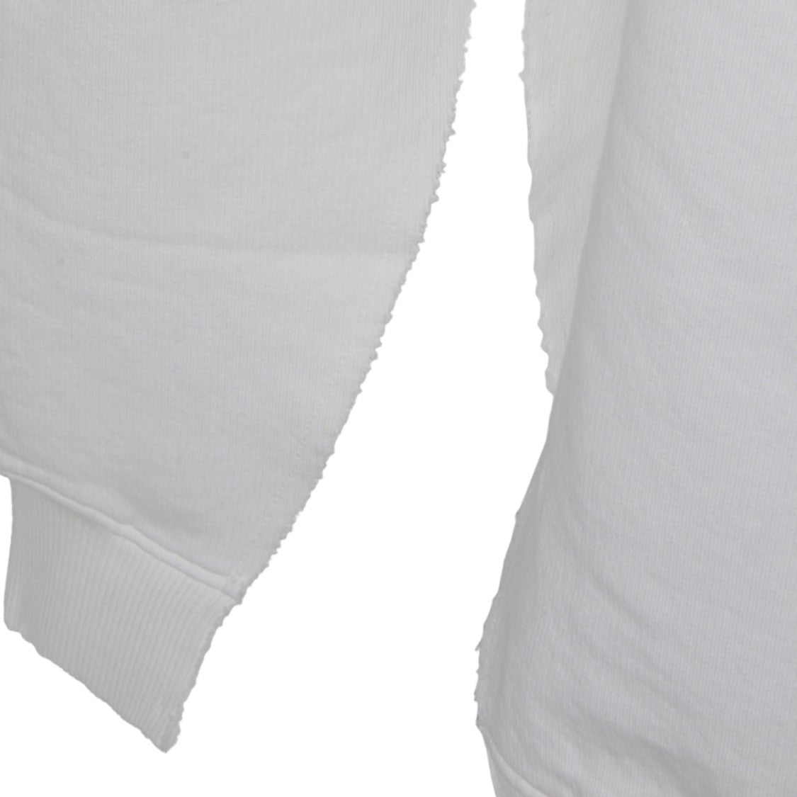 Mm6 By Maison Margiela Relaxed Fit White Trousers With Ribbed Cuffs