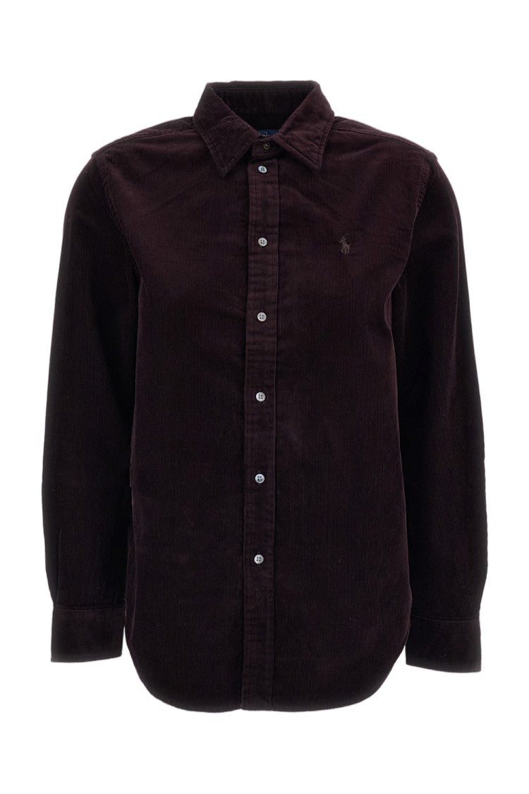 Polo Ralph Lauren Burgundy Red Classic Fit Cotton Corduroy Shirt