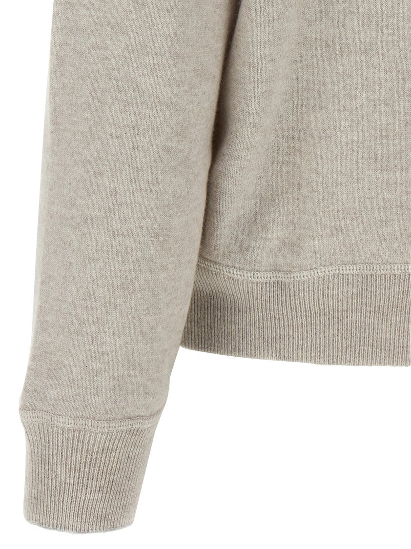 Brunello Cucinelli Cashmere Hoodie With Zip Closure