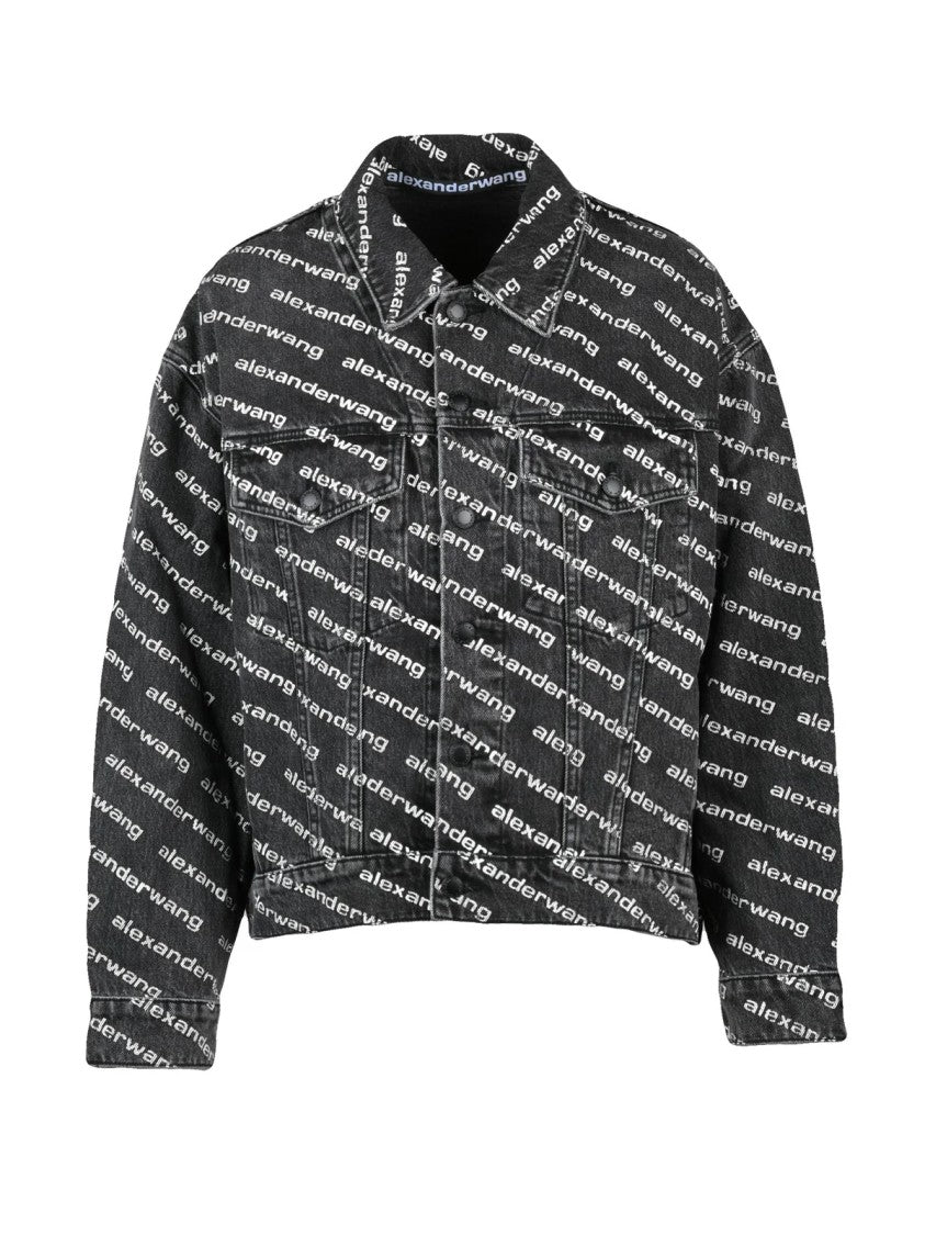 Alexander Wang Grey Cotton Logo Jacket