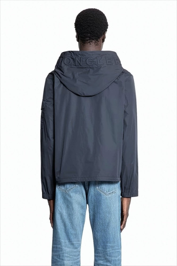 Moncler Lightweight Black Jacket With Adjustable Hood