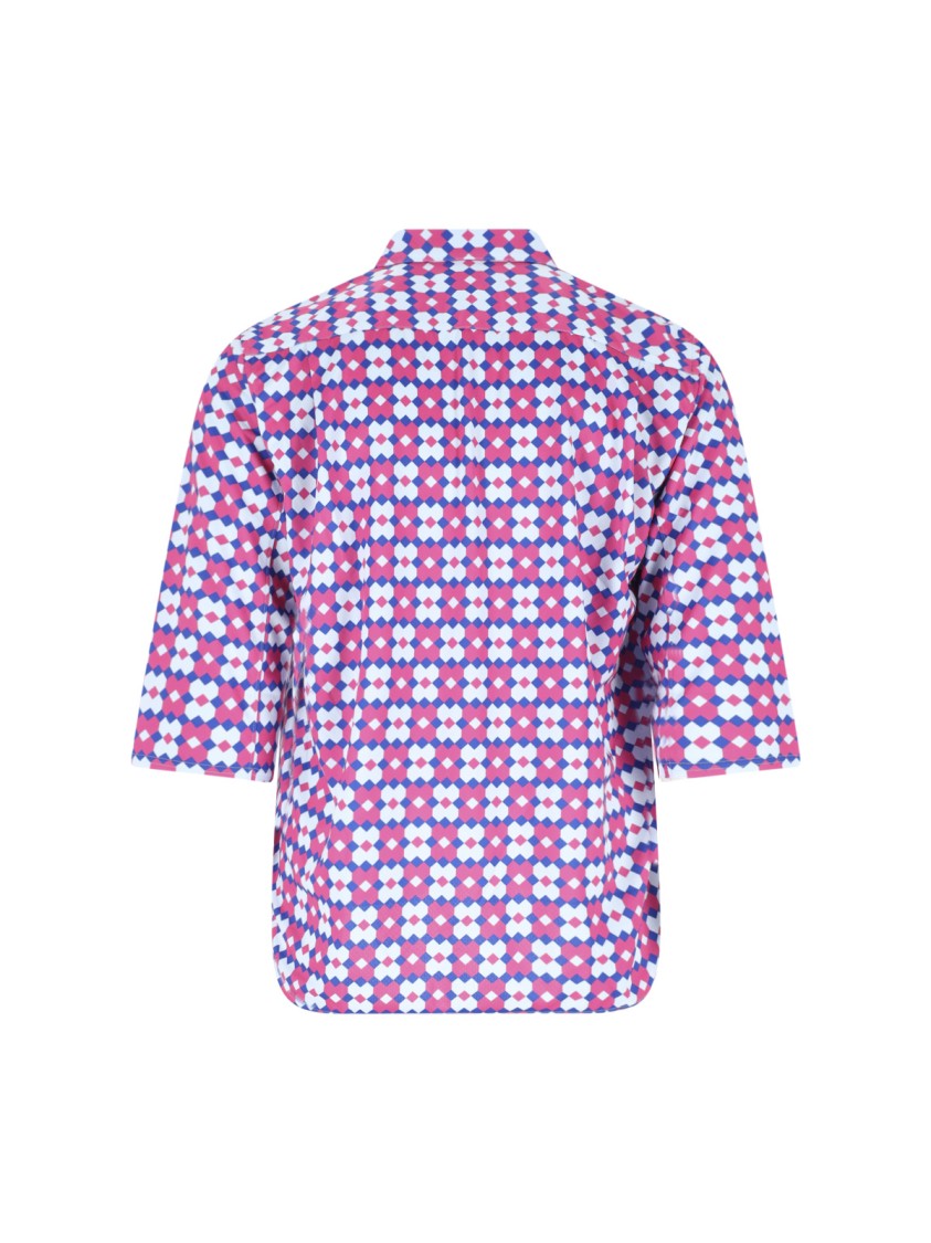 Comme Des Garçons Multicolor Geometric Print Short-Sleeve Shirt