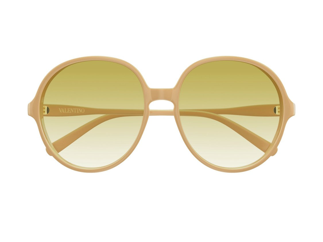 Valentino Yellow Vg0017s Gradient Acetate Round Sunglasses