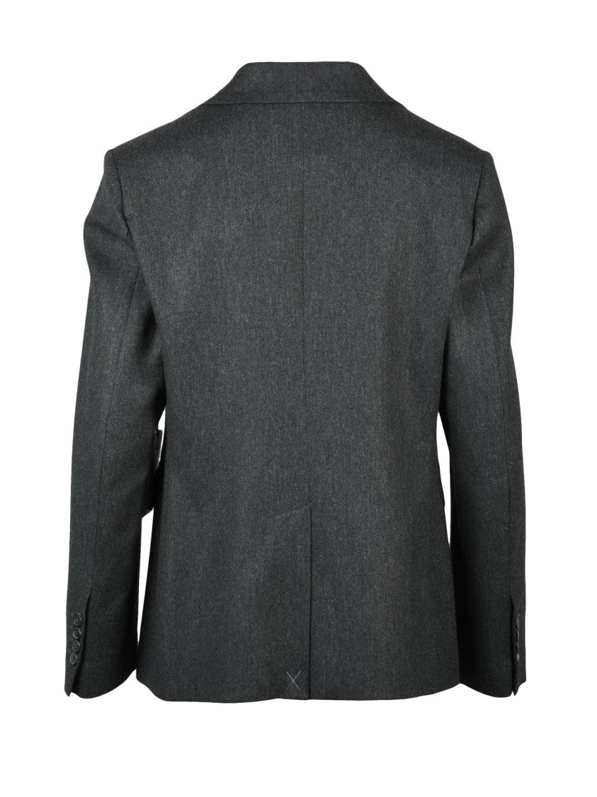 Douuod Tailored Grey Jacket With Classic Button Closure And Refined Finish