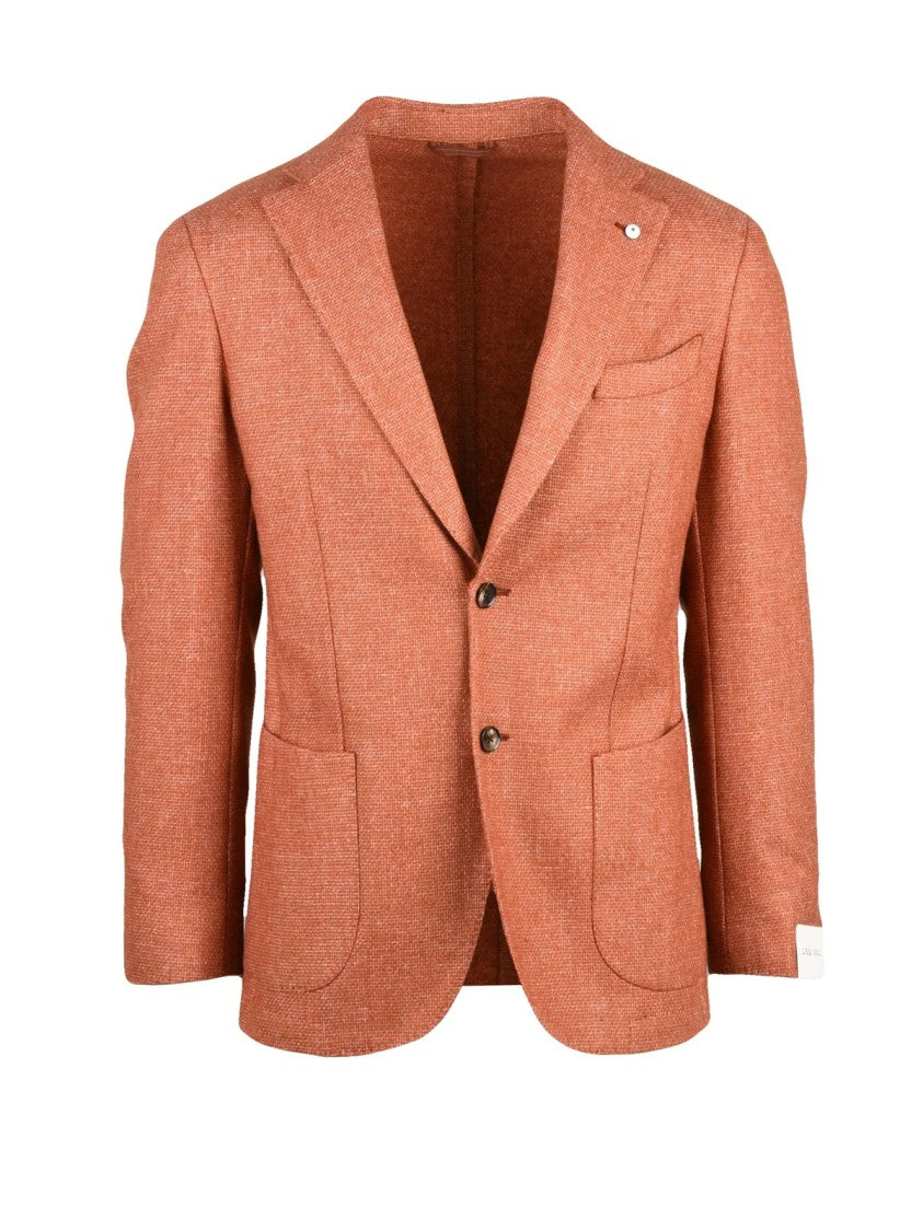 L.B.M. 1911 Rounded Wool-Blend L.B.M. 1911 Jacket With Button Closure
