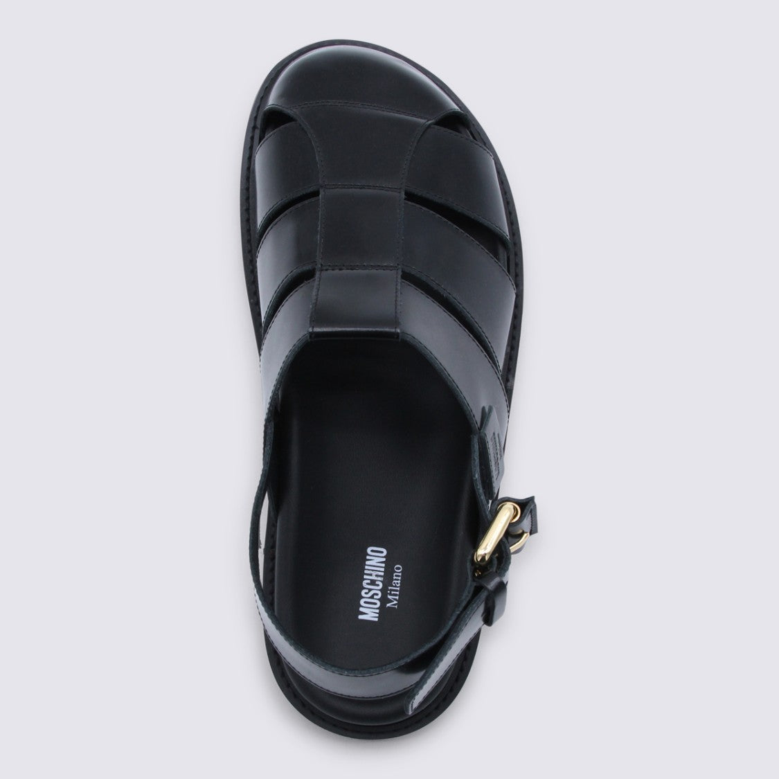 Moschino Black Sandals With Secure Strap