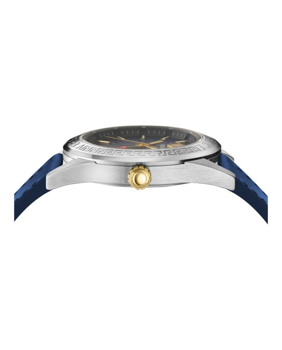 Versace V-Code Gmt Leather Watch