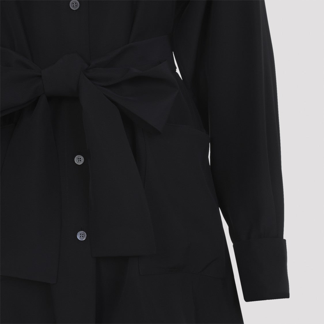 Loewe Black Cotton Belted Blouse