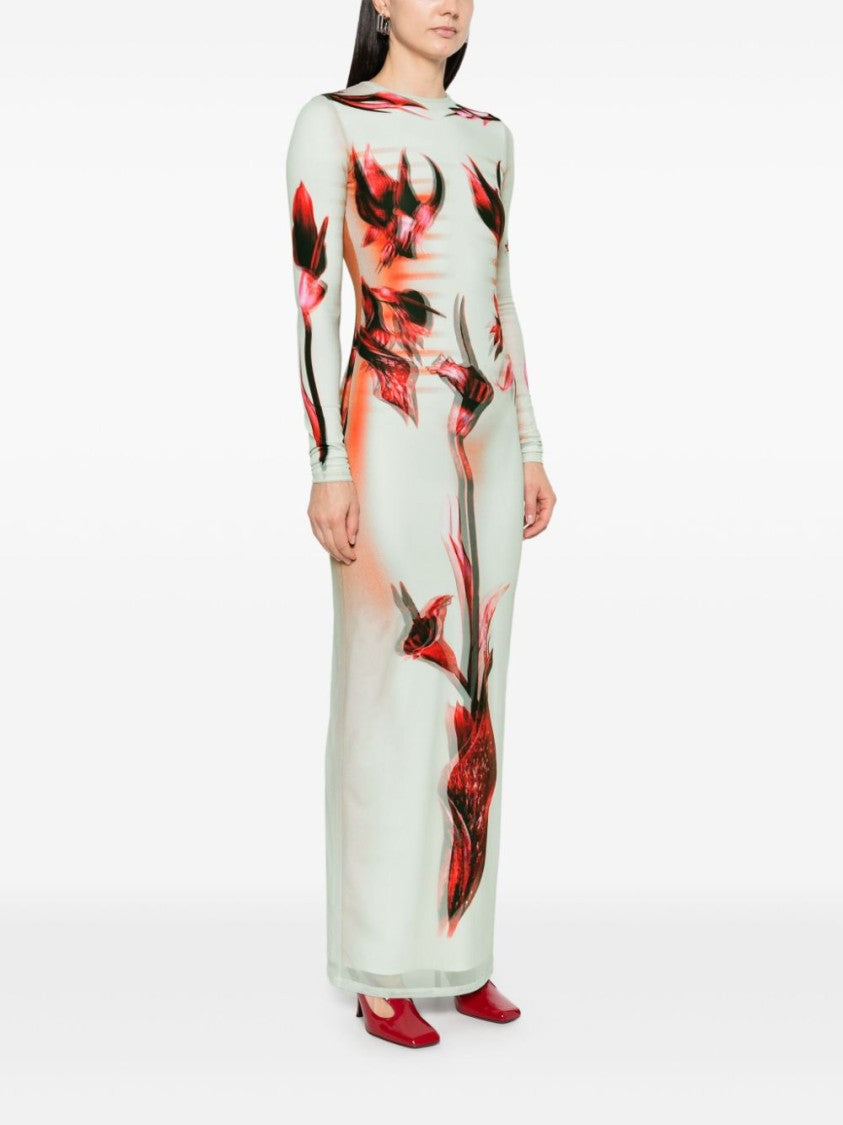 Jean Paul Gaultier Floral Print Long Dress