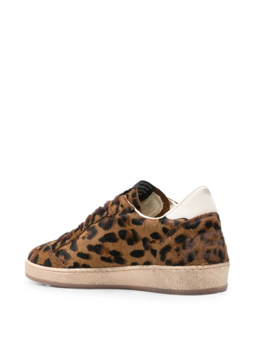 Golden Goose Leopard Print Star Detail Silk Nylon Low-Top Sneakers