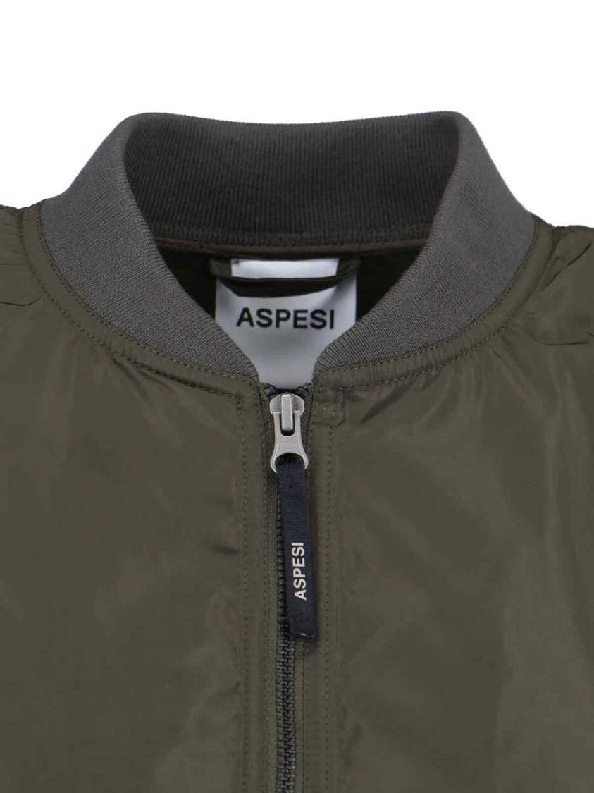 Aspesi Technical Zip-Up Coat – Green