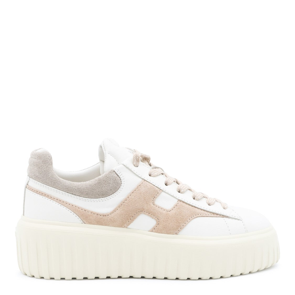 Hogan Chunky Platform Sneakers With Beige Suede Accents
