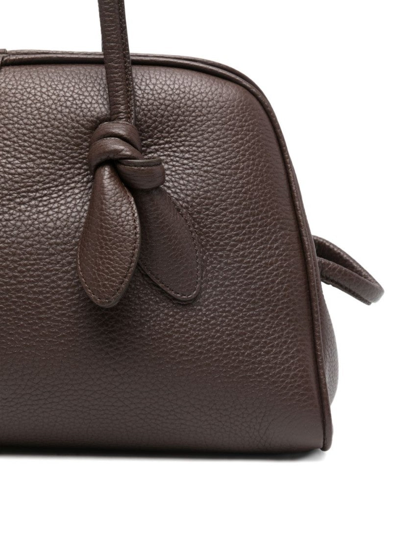 Jacquemus Dark Brown Grained Knot Detail Bag