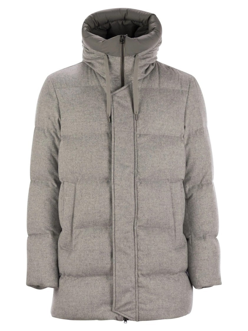 Herno Padded Quilted Casual Jacket With High Collar