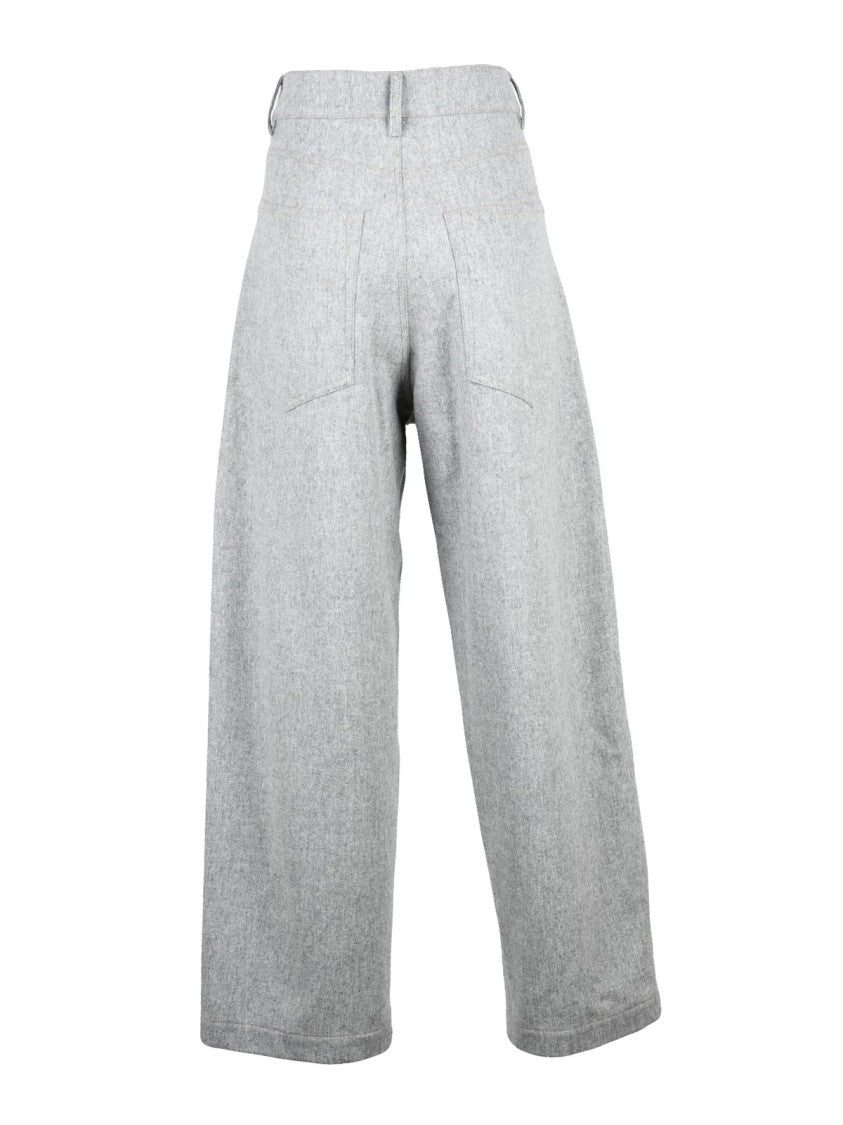 Jejia High-Waisted Wide-Leg Trousers With Fluid Drape