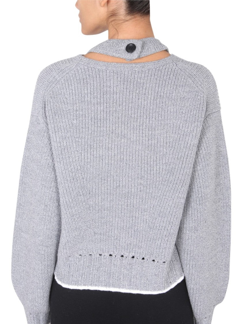 Proenza Schouler X White Label Turn-Neck Wool Jersey Sweater