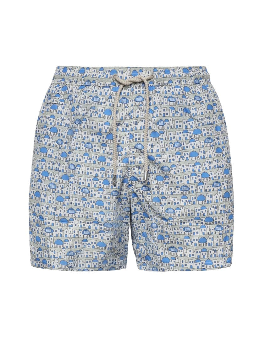 Mc2 Saint Barth Light Blue Lighting Micro Fantasy Swim Shorts